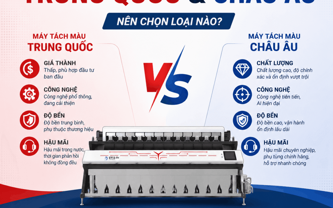 So sánh máy tách màu Trung Quốc và châu Âu: Nên chọn loại nào?