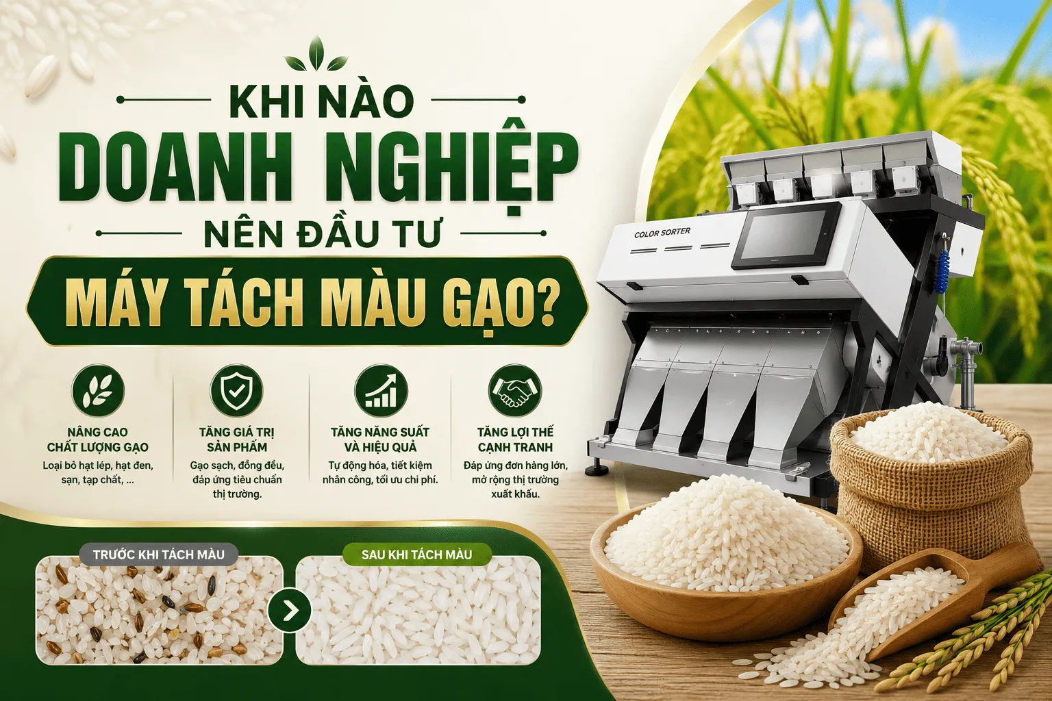 Khi nào daonh nghiệp nên đầu tư máy tách màu gạo (1)