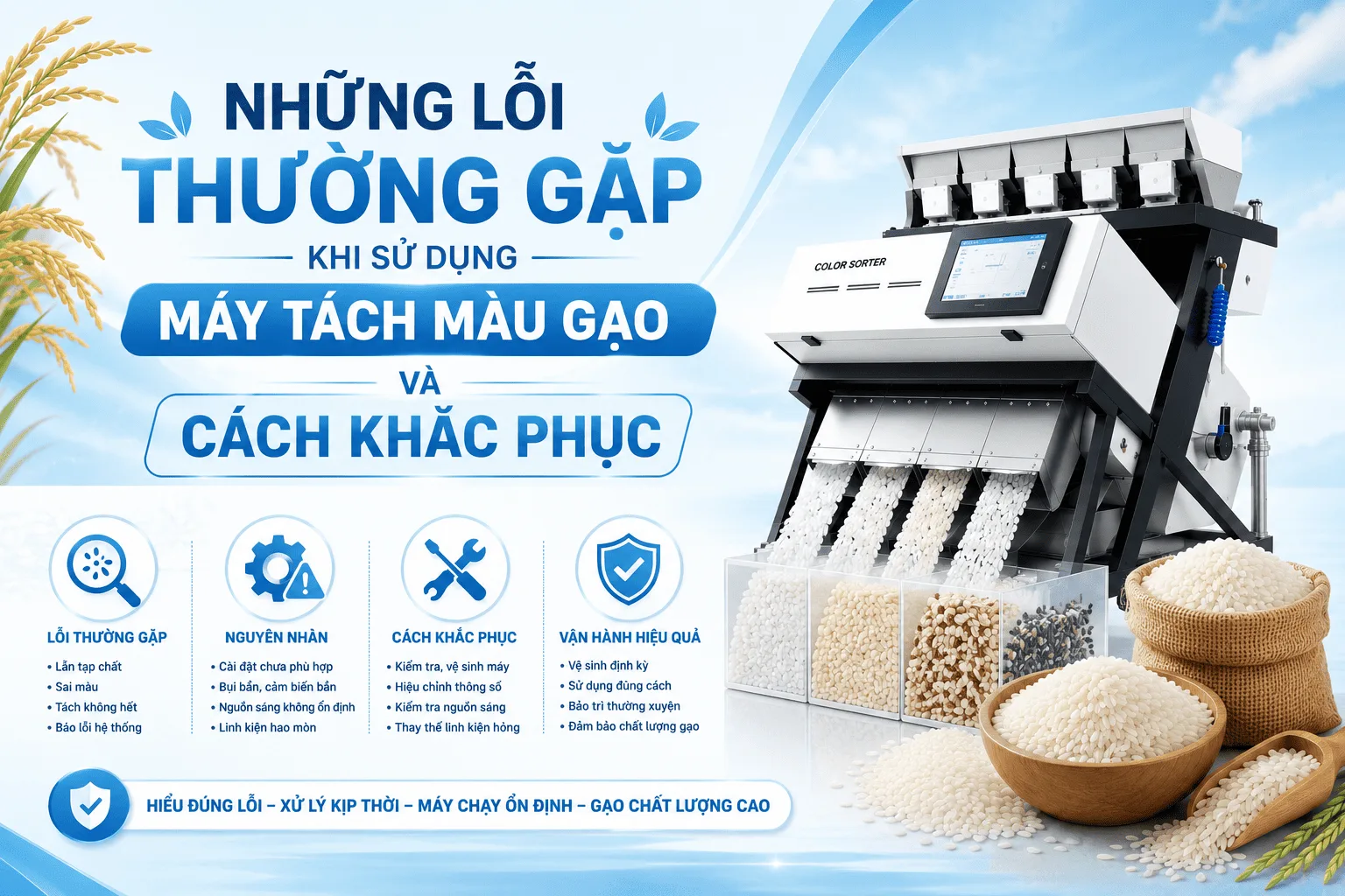 lỗi khi sử dụng máy tách m gạo và cách khắc phục (1)